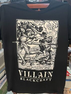 Villain Blackcraft Men's Black Graphic Short-Sleeve Tee